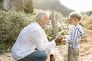 children and grand father